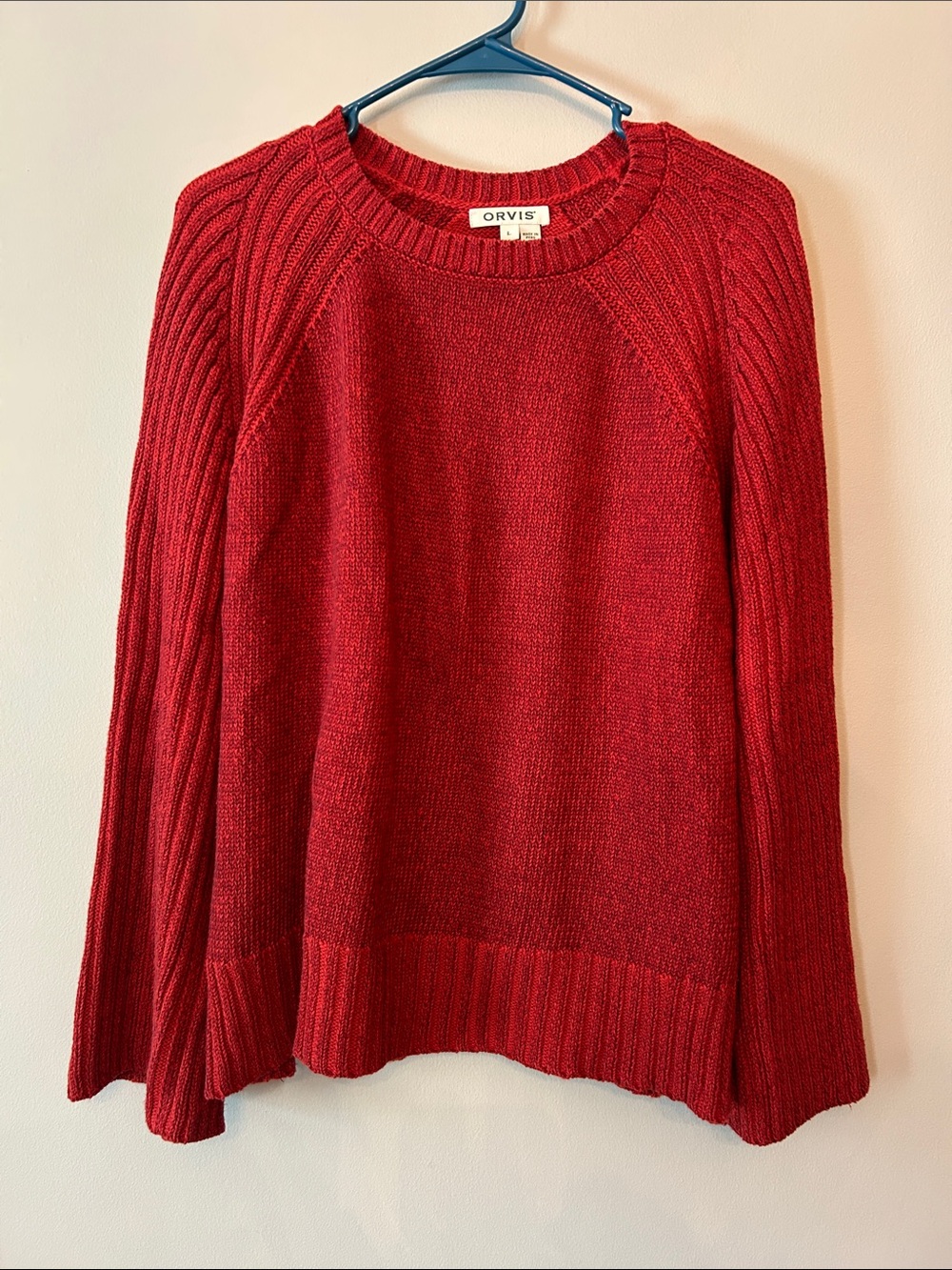 Orvis | Knit Sweater, Women’s Size L, Red
